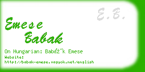 emese babak business card